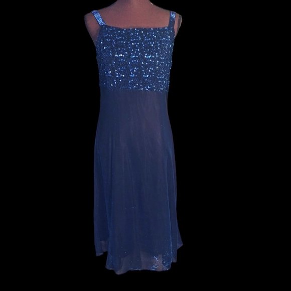 Formal Blue Dress, Midi Dress, Party Dress, Betsy and Adam by Jaslene, Size 14 - Picture 15 of 15